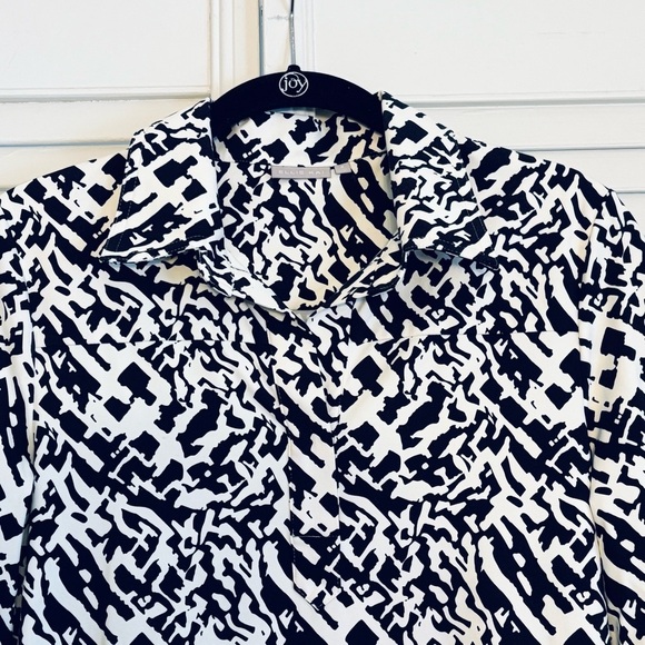 Ellie Kai Black and White Patterned Shift Dress Size 6 - Picture 2 of 6